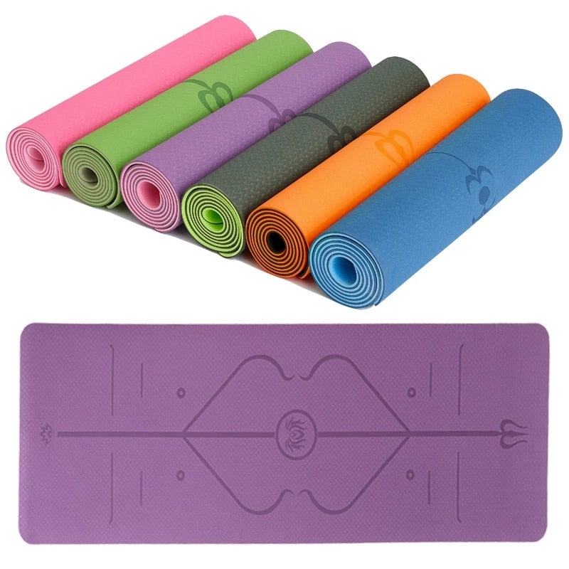 Game Day| Non Slip Yoga Mat with Position Lines