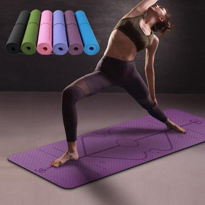 Game Day| Non Slip Yoga Mat with Position Lines