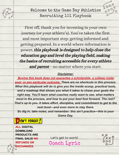 Unlock the College Recruiting Game—Recruiting 101 Playbook